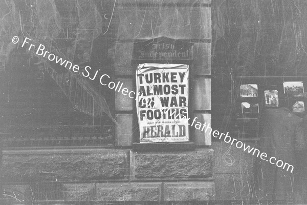 EVENING HEARLD POSTER RE TURKEY ON WAR FOOTING